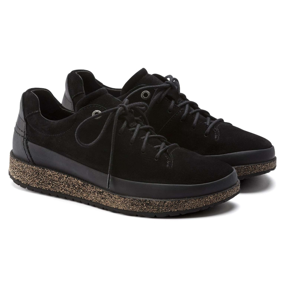 Birkenstock Honnef Low Black Suede Leather Sneakers